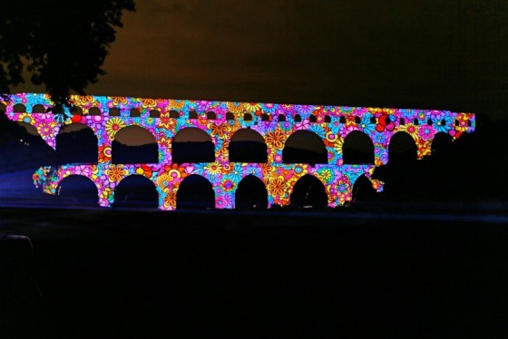 Son et lumières au Pont du Gard